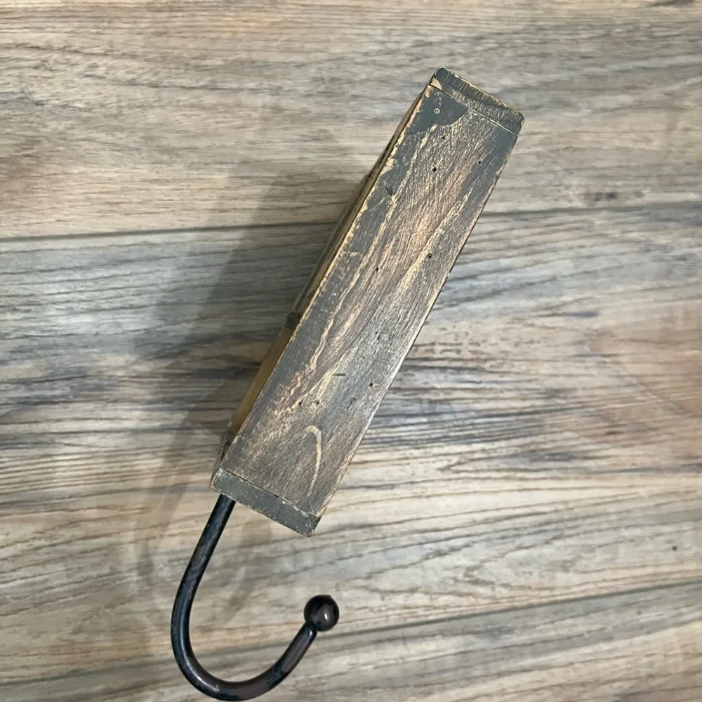 Rustic Love Wall Hook with Brown Frame